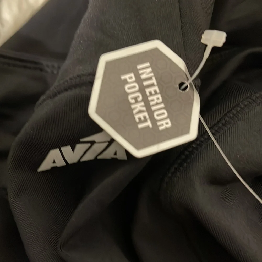 AVIA LEGGING Small Waist Interior Pocket Medium Rise with Mesh NEW - Picture 9 of 13